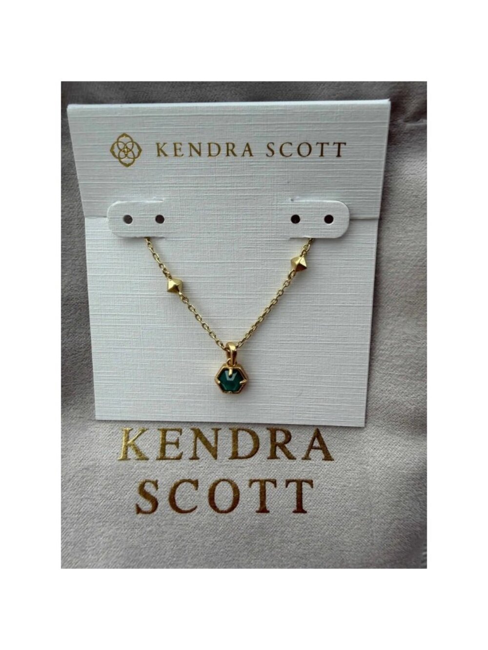 Kendra Scott Green Pendant Necklace